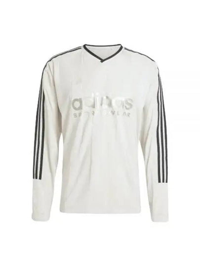 House of Tiro Jacquard Jersey Long Slevee T Shirt Ivory - ADIDAS - BALAAN 2