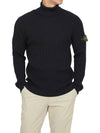 Men's Logo Patch Turtleneck Navy - STONE ISLAND - BALAAN 6