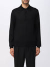 Wool Silk Long Sleeve Polo Shirt Black - TOM FORD - BALAAN 2