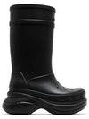 Women's Crocs Rubber Long Boots Black - BALENCIAGA - BALAAN 2