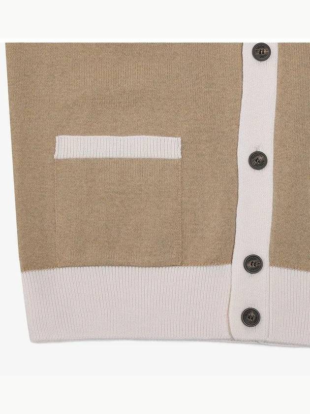 Baby Fox Bicolor Classic Cardigan Beige - MAISON KITSUNE - BALAAN 4