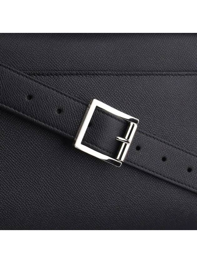 Small Leather Messenger Bag Black - BURBERRY - BALAAN 4