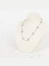 Van Cleef Arpels Vintage Alhambra Necklace 10 Motif White Gold Chalcedony 74188 - VANCLEEFARPELS - BALAAN 4