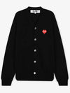 Pixel Red Heart Cardigan Black - COMME DES GARCONS PLAY - BALAAN 3