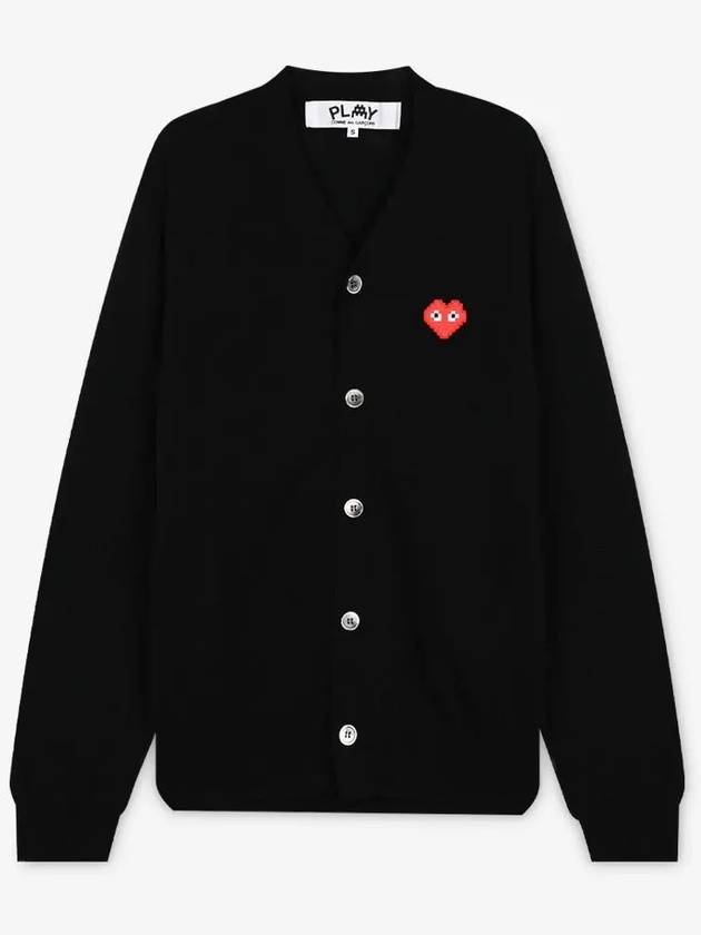 Pixel Red Heart Cardigan Black - COMME DES GARCONS PLAY - BALAAN 3