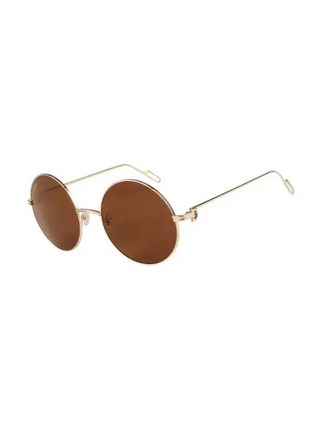 Eyewear Round Metal Sunglasses Brown - CARTIER - BALAAN 4