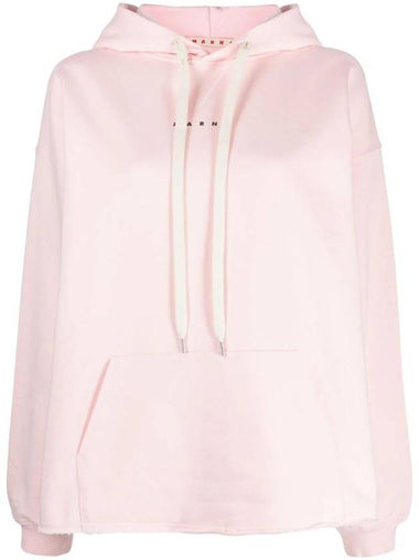 Logo Print Hooded Top Pink - MARNI - BALAAN 1