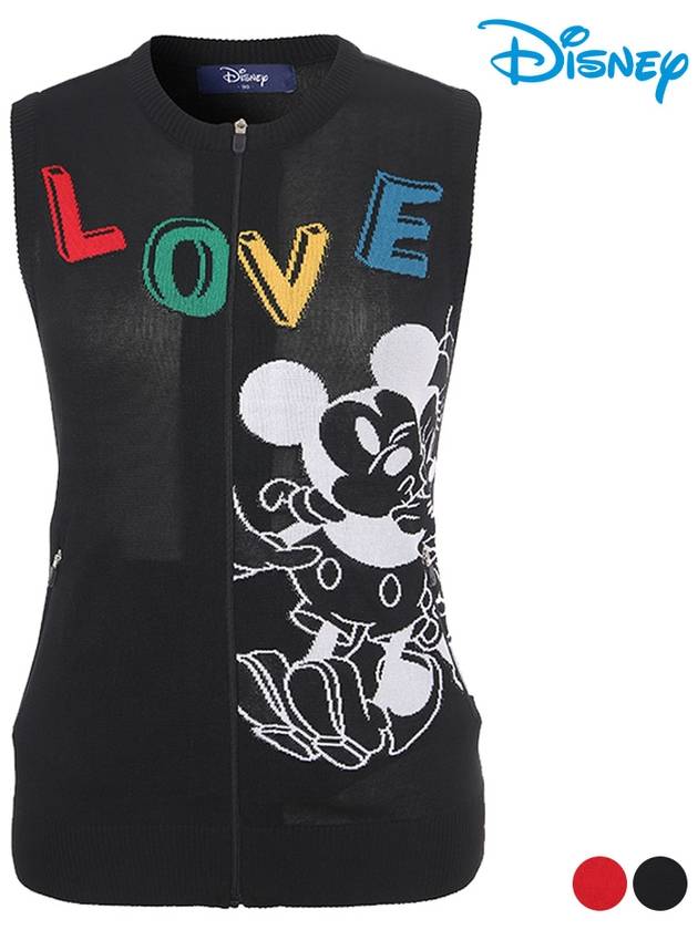 Zip-up Round Knit Vest Vest DL1LKTR01 - DISNEY GOLF - BALAAN 1