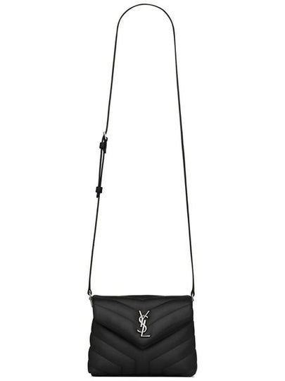 Toy Loulou Strap Shoulder Bag In Quilted Leather Black - SAINT LAURENT - BALAAN 2