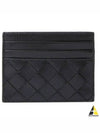 Intrecciato Leather Card Wallet Black - BOTTEGA VENETA - BALAAN 2