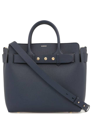 Triple Stud Belt Medium Tote Bag Navy - BURBERRY - BALAAN 1