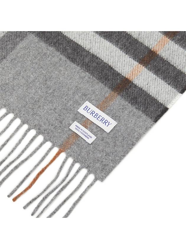 Giant Check Cashmere Scarf Grey - BURBERRY - BALAAN 6