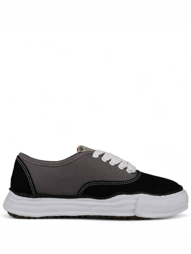 Baker OG Sole Bicolor Canvas Low-Top Sneakers Black Grey - MIHARA YASUHIRO - BALAAN 5