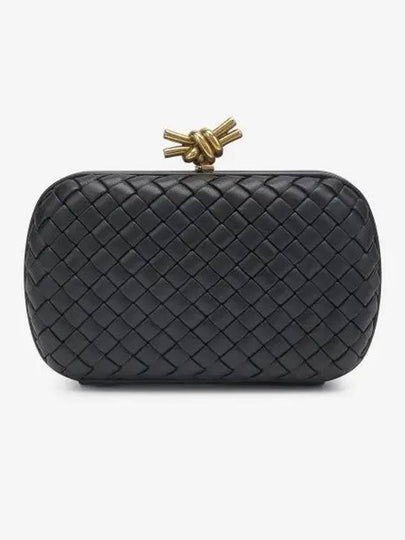 Knot Minaudiere Pouch Bag Black - BOTTEGA VENETA - BALAAN 2