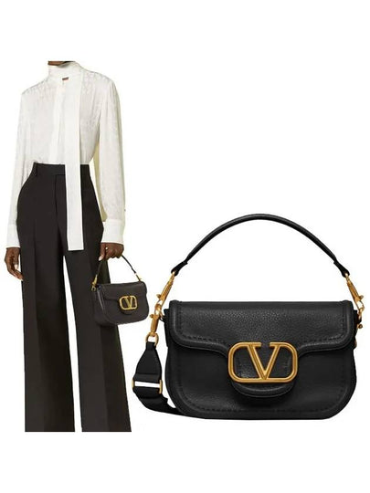 V Logo Shoulder Bag Black - VALENTINO - BALAAN 2