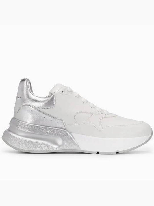 S S Runner Oversole Sneakers White Silver - ALEXANDER MCQUEEN - BALAAN 1