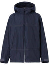 Men's Logo Applicay Lightweight Hooded Jacket Ink - BURBERRY - BALAAN.