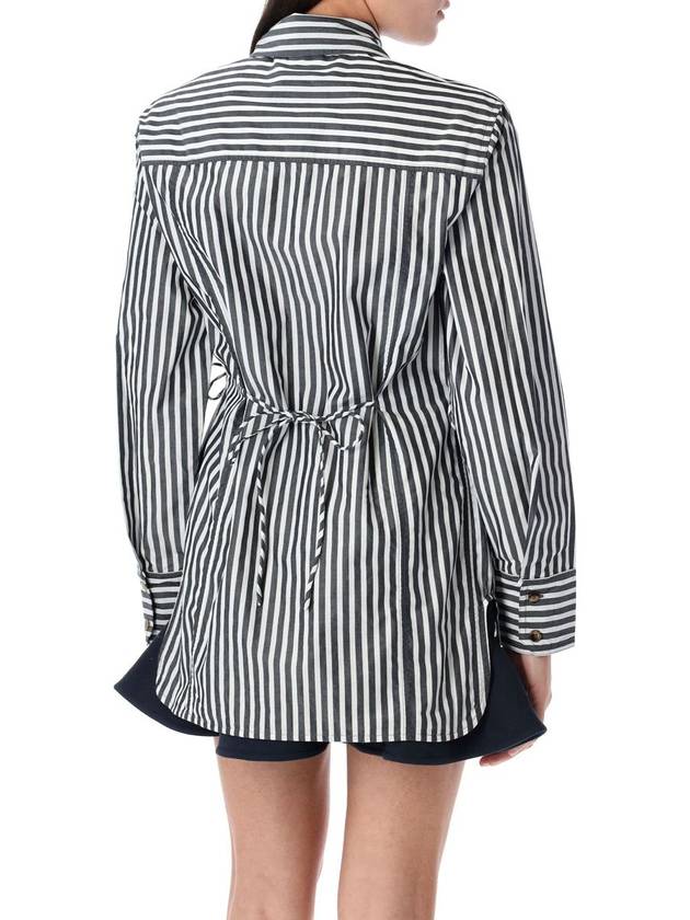 Ganni Stripe Oversized Tie String Shirt - GANNI - BALAAN 2