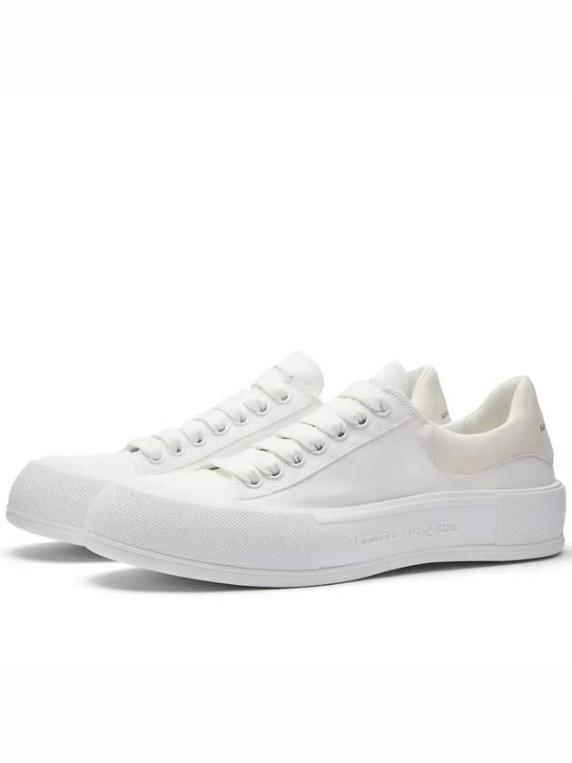 Deck Lace-up Plimsoll Low-top Sneakers White - ALEXANDER MCQUEEN - BALAAN 2