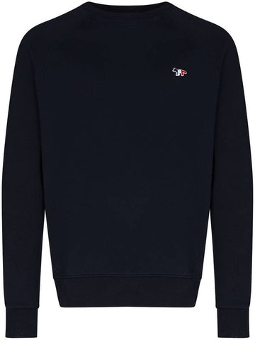 Tricolor Fox Patch Sweatshirt Black - MAISON KITSUNE - BALAAN.