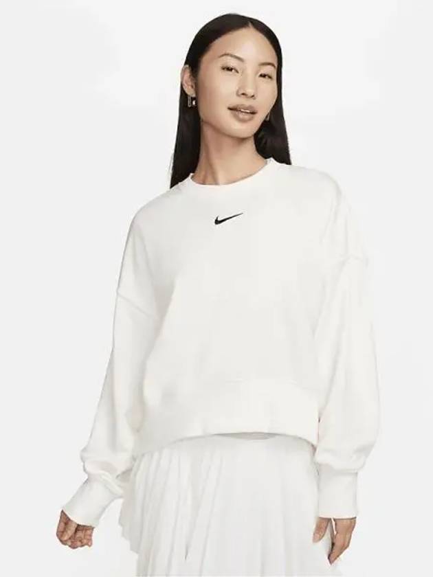 Sportswear Phoenix Fleece Crew Neck Sweatshirt White - NIKE - BALAAN 2