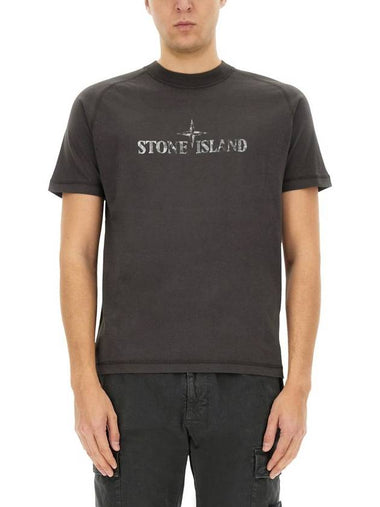 Stone Island T-Shirt With Logo - STONE ISLAND - BALAAN 1