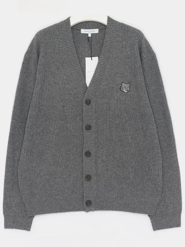 cardigan NM00501KT1093 H131 MEDIUM GRAY MELANGE - MAISON KITSUNE - BALAAN 3