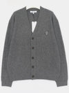 cardigan NM00501KT1093 H131 MEDIUM GRAY MELANGE - MAISON KITSUNE - BALAAN 2