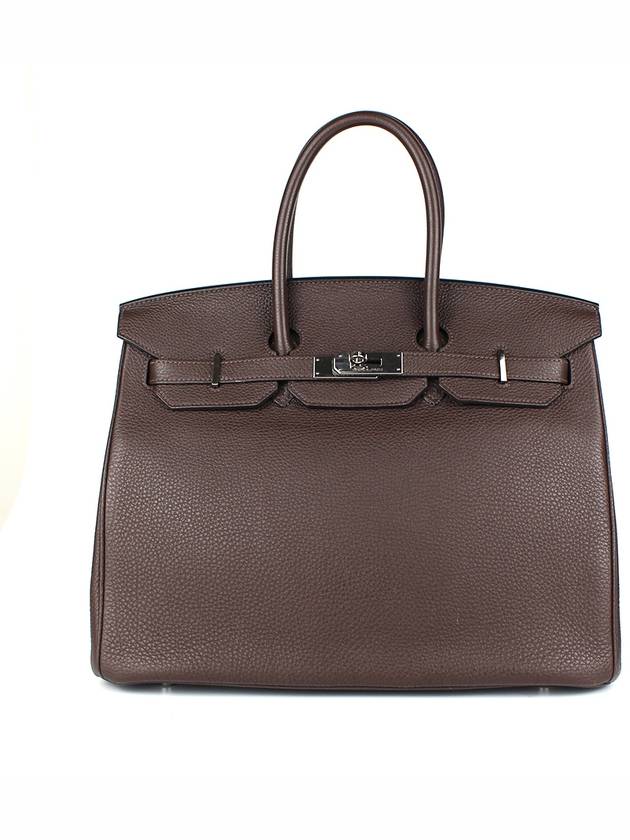 HM Birkin 35 Dark Brown Silver HM42BG003 - HERMES - BALAAN 1