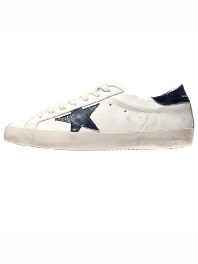 Superstar Beige Night Blue Heel Tab Sneakers - GOLDEN GOOSE - BALAAN 3