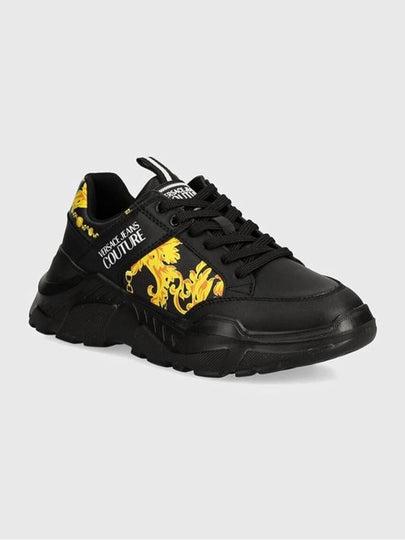 Chain Couture Speedtrack Low Top Sneakers Black - VERSACE - BALAAN 2