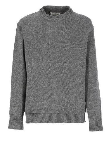 Back Stitch Elbow Patch Knit Top Grey - MAISON MARGIELA - BALAAN 1