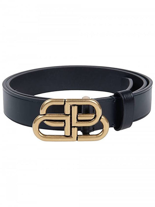 Women's BB Buckle Belt Black Gold - BALENCIAGA - BALAAN 1