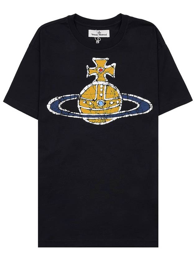 Women's Print Logo Short Sleeve T-Shirt Black - VIVIENNE WESTWOOD - BALAAN 9