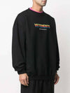 Men's Rainbow Logo Print Sweatshirt Black - VETEMENTS - BALAAN 5