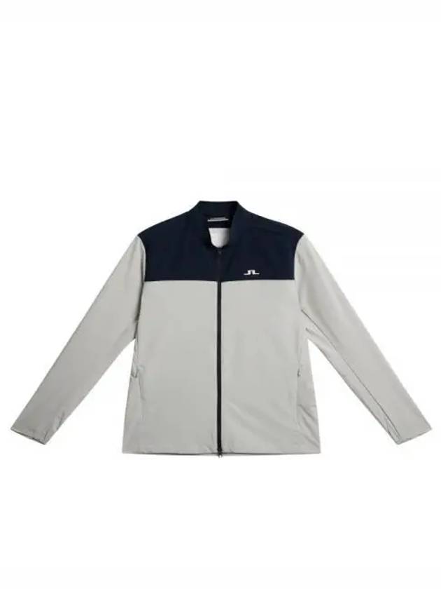 Jeff Hybrid Zip-Up Jacket Light Grey Melange - J.LINDEBERG - BALAAN 2