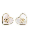 Women's Kira Heart Stud Earrings Gold Pearl - TORY BURCH - BALAAN 3