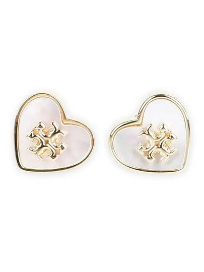 Women's Kira Heart Stud Earrings Gold Pearl - TORY BURCH - BALAAN 2