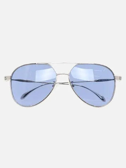 Eyewear Engraved Logo Pilot Frame Sunglasses Blue - ALEXANDER MCQUEEN - BALAAN 2