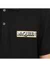 logo patch short sleeve PK shirt black - ALEXANDER MCQUEEN - BALAAN.