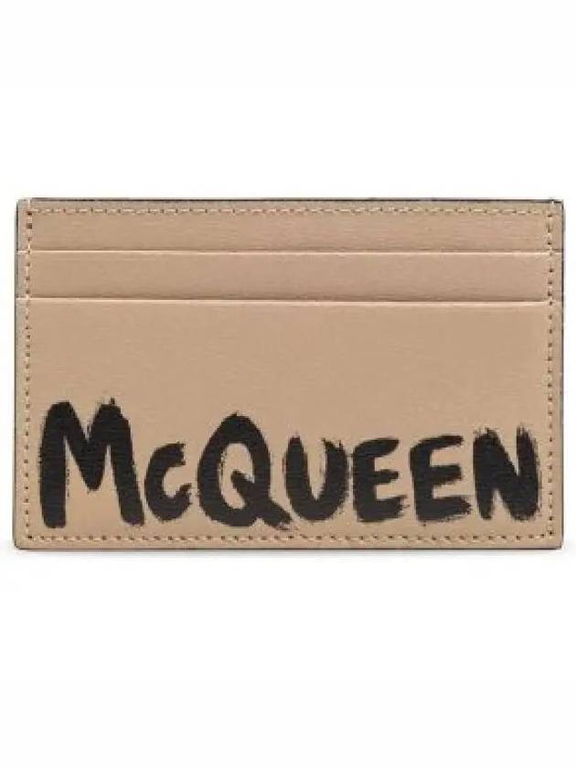 Logo Print Card Wallet Beige - ALEXANDER MCQUEEN - BALAAN 2