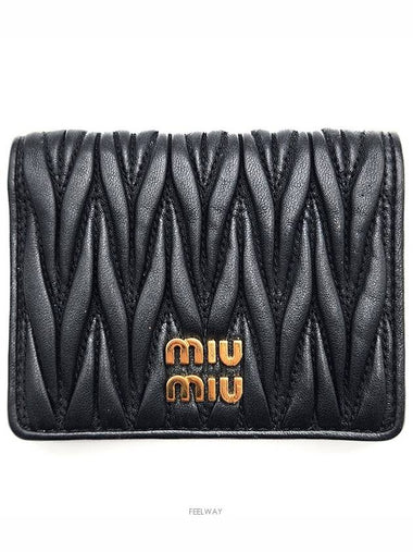 Matrace logo bi fold wallet 5MV204 - MIU MIU - BALAAN 1