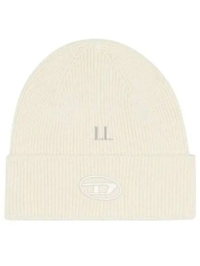 K Coder Pulley B Logo Embroidered Beanie Ivory - DIESEL - BALAAN 2