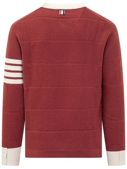 Merino wool 4 bar rugby stripe knit - THOM BROWNE - BALAAN 2