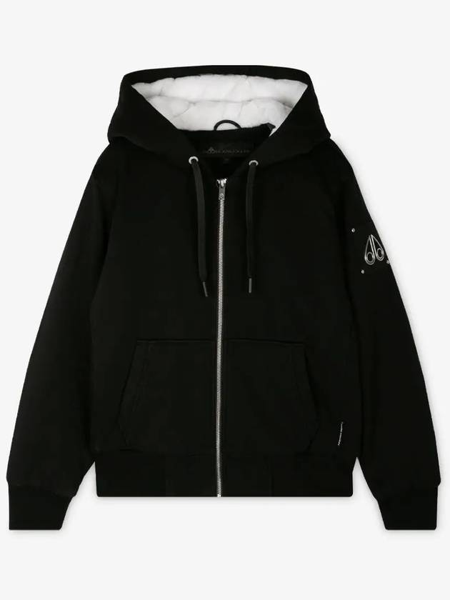 Classic Bunny 2 Zip Up Hoodie White Lining Black - MOOSE KNUCKLES - BALAAN 3