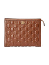 GG Matelasse Clutch Bag Brown - GUCCI - BALAAN 1