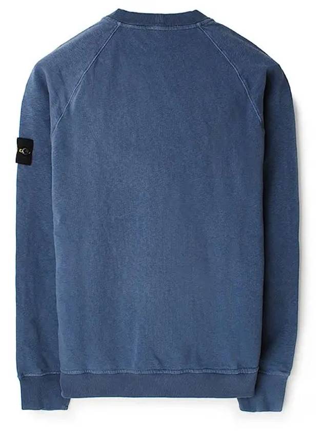 Logo Patch Crew Neck Sweatshirt Navy - STONE ISLAND - BALAAN 3