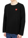 Red Heart Crew Neck Knit Top P1 N068 1 Black - COMME DES GARCONS - BALAAN 3