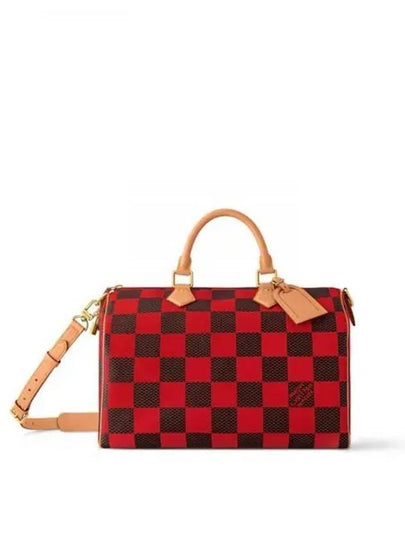 Speedy 40 Bandouliere Damier Pop Duffel Bag Red - LOUIS VUITTON - BALAAN 2