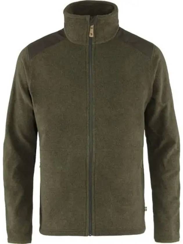 Men's Sten Fleece Zip-up Jacket Dark Olive - FJALL RAVEN - BALAAN 2